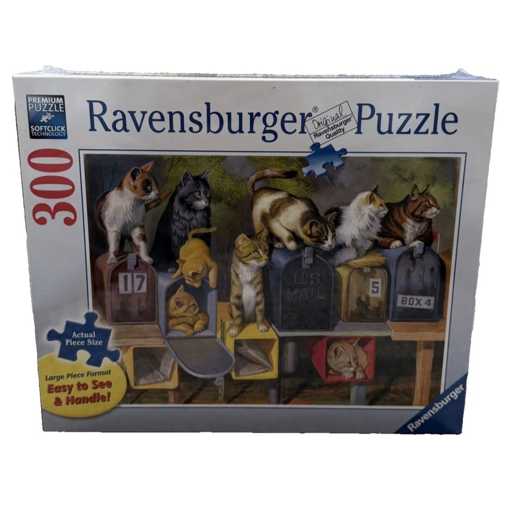 Ravensburger 300 Piece Jigsaw Puzzle Cats Got Mail Large Format NEW SEALED